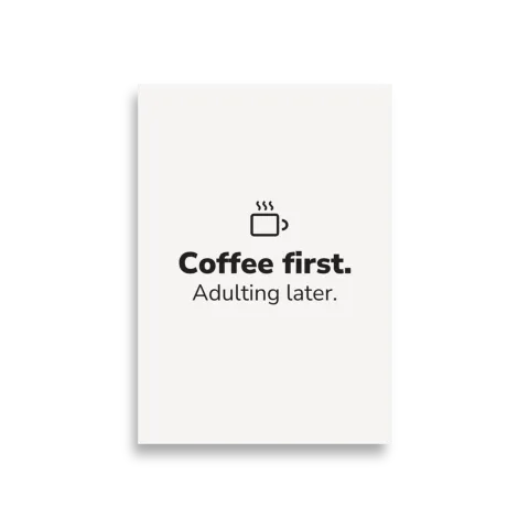 Affiche Coffee First