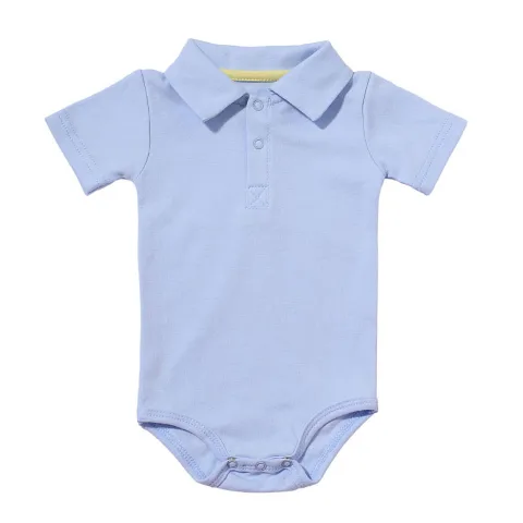Barboteuse bébé polo à manches courtes