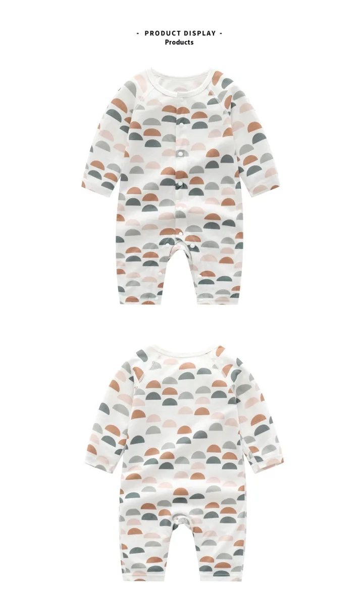 Light And Soft Bamboo Fiber Baby Jumpsuit Floral Animal Cute Print