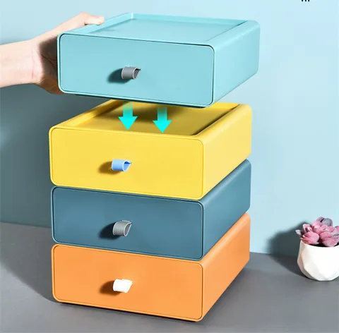 Boîte de rangement de bureau empilable